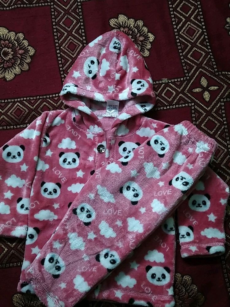 Front Open Hoodie With Pajami