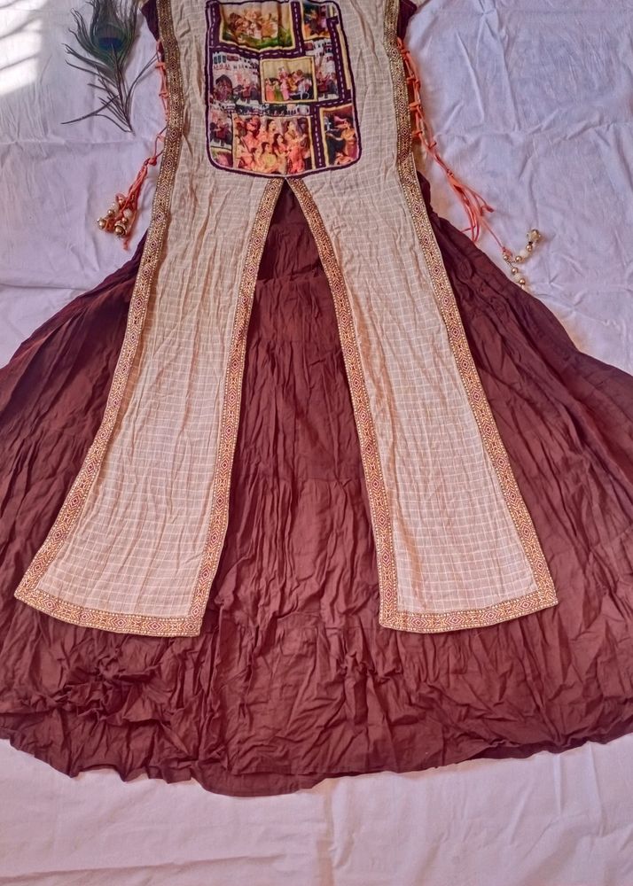 Brown Anarkali