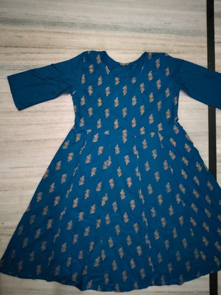 Blue Anarkali Kurti