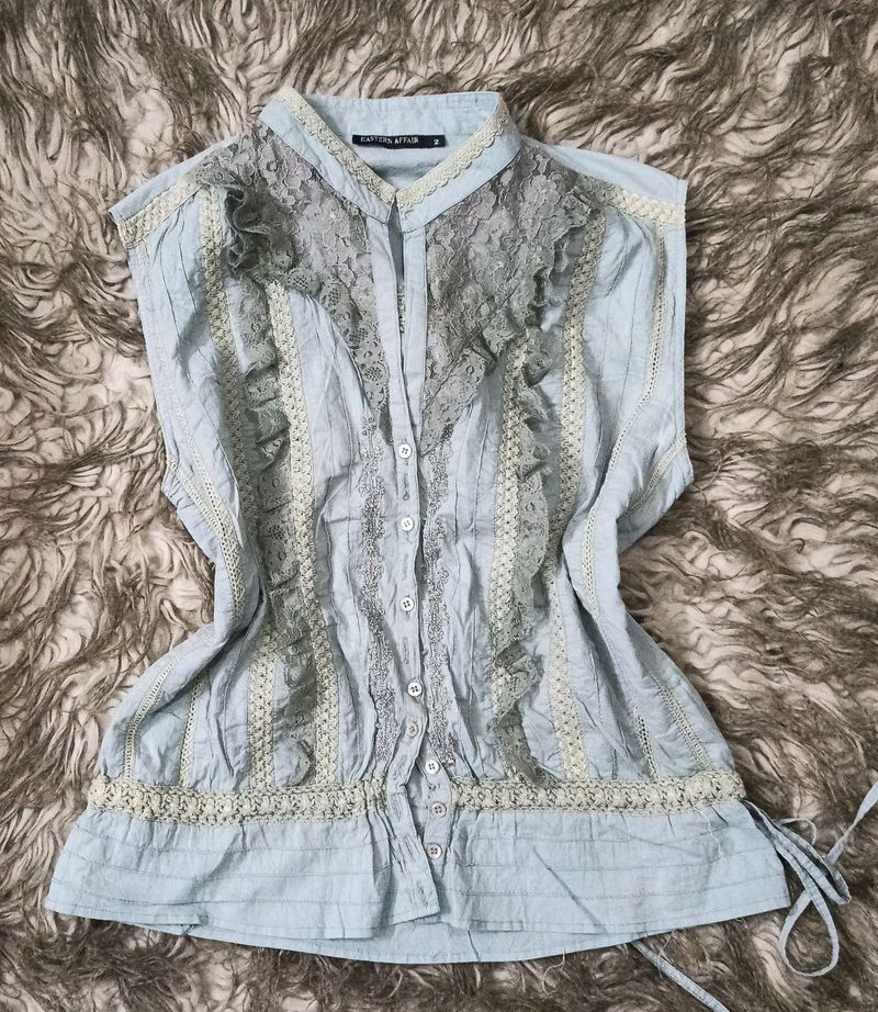 Vintage Lace Detail Shirt