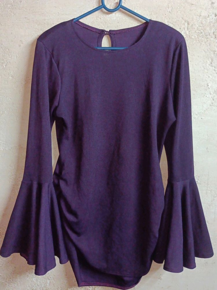 Stylish Women's Fancy Top Full-sleeve Purple 💜