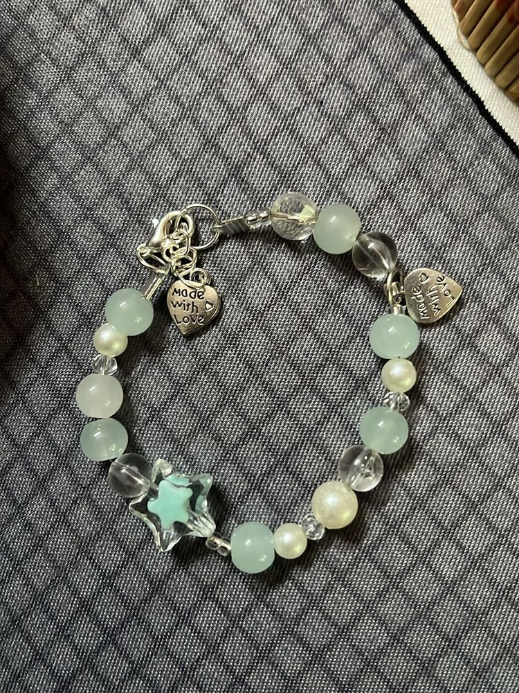 Aesthetic Pinterest Inspired Light Green Bracelet