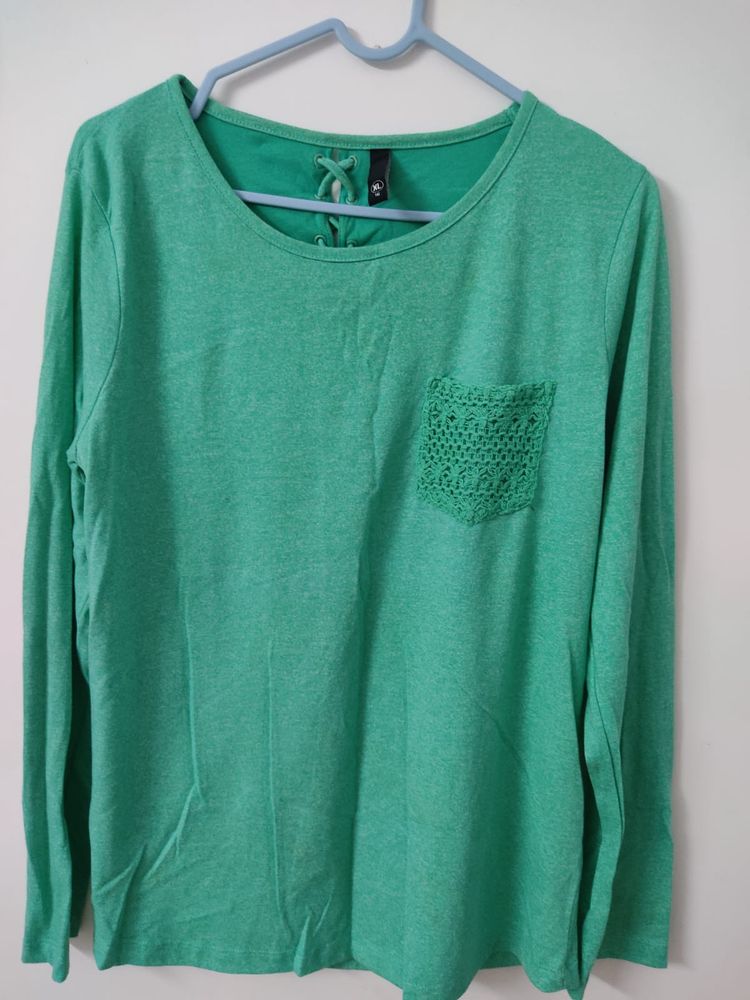 Green Full Sleeves Top