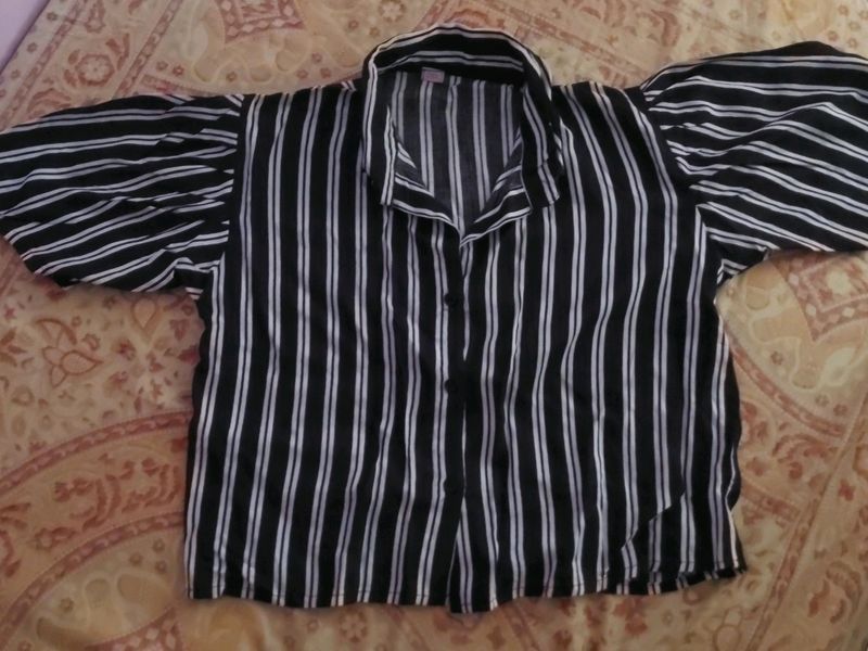 Black And White striped Shirt