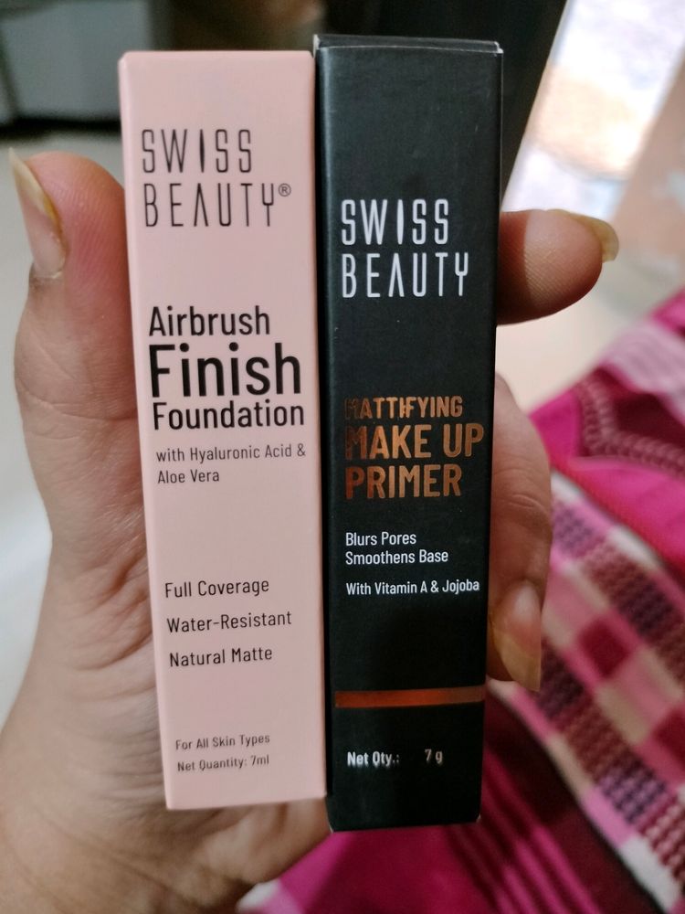 Swiss Beauty Foundation And Primer Combo Of 2