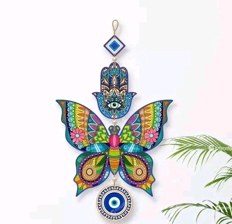 New Trending Wooden Butterfly Evil Eye