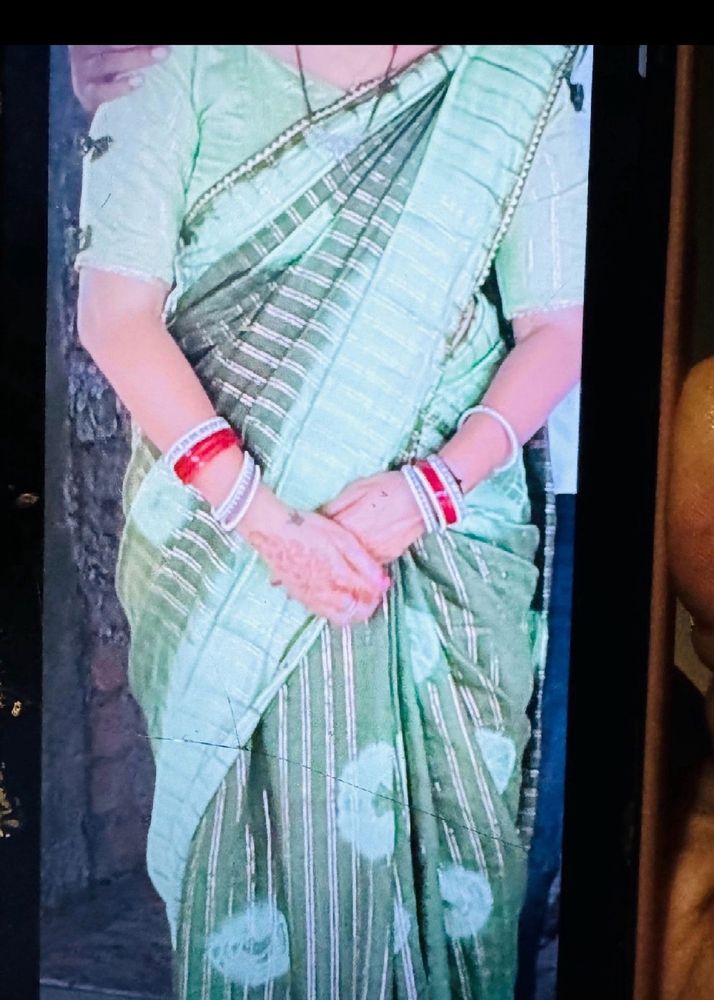 Green Saree  no blouse