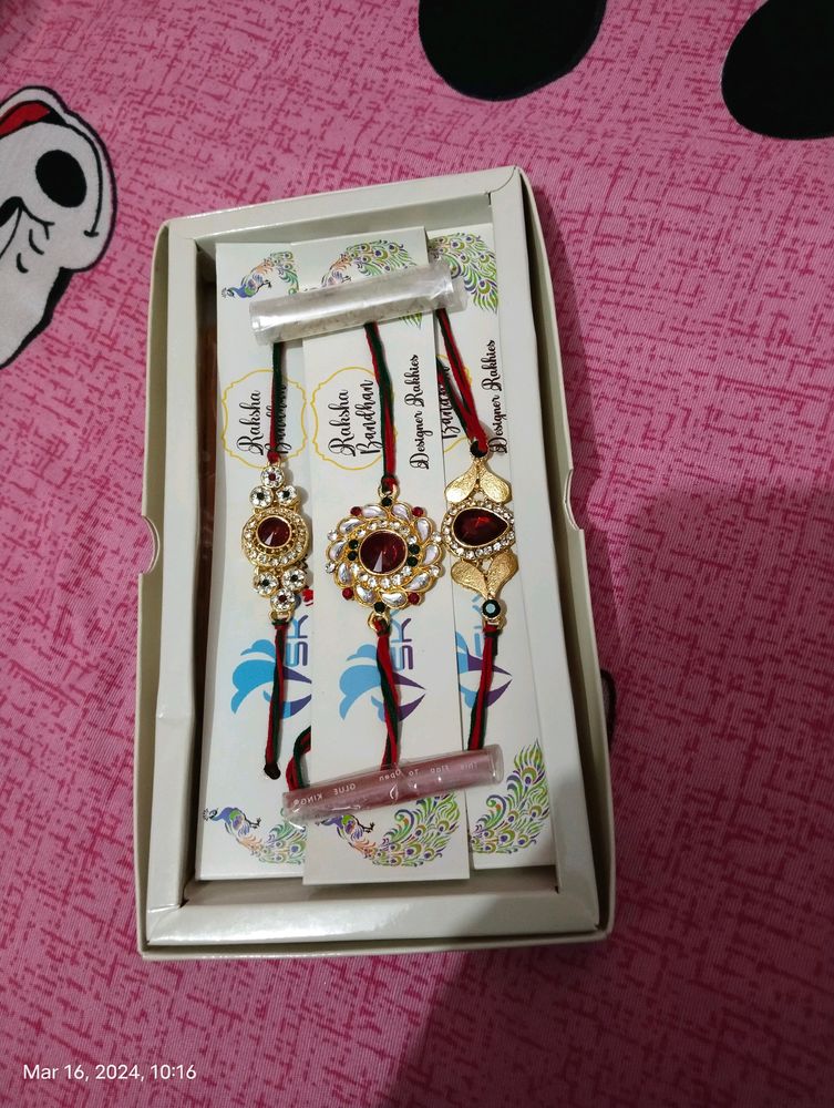 New Set Of 3 Beautiful Rakhi 😍🤩