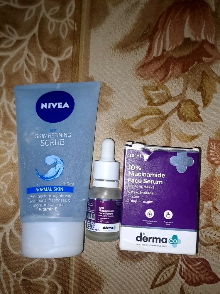 Sale 🥳Combo Nivea Facewash And Derma Co Serum