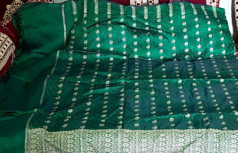 Green Banarasi Saree