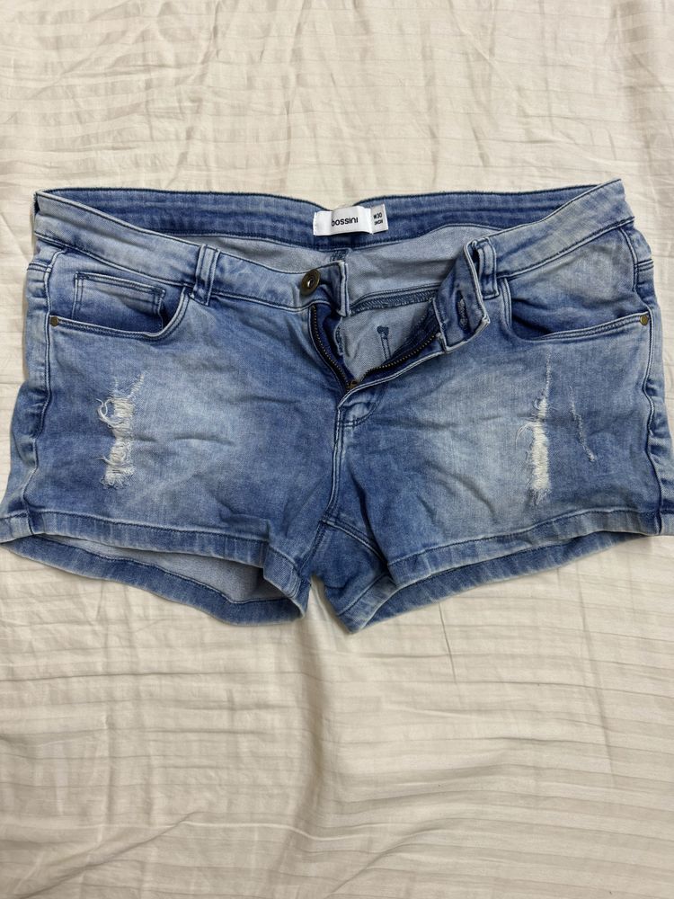 Denim Ripped Shorts