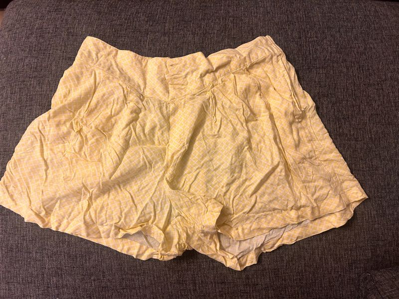 Marks and Spencers Yellow Cotton Shorts