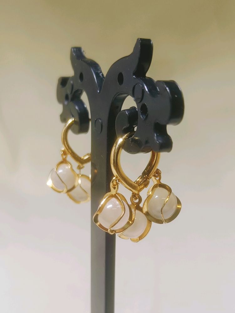 Brand New Korean Earring - Gold