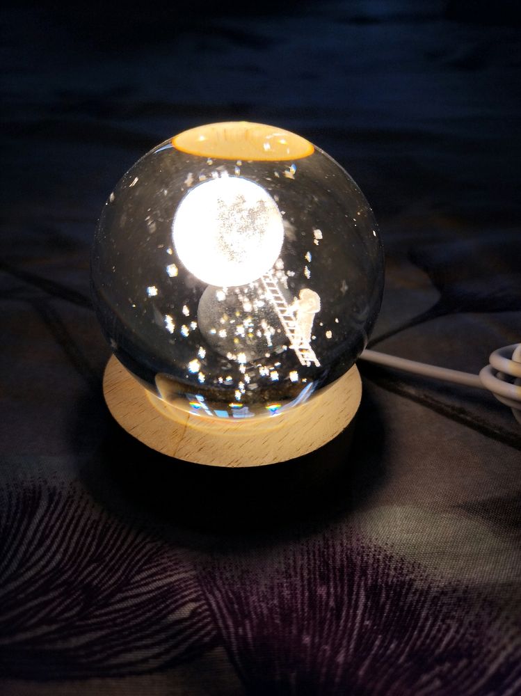 3D Crystal Lamp Ball Design5 30rs Off On Delivery