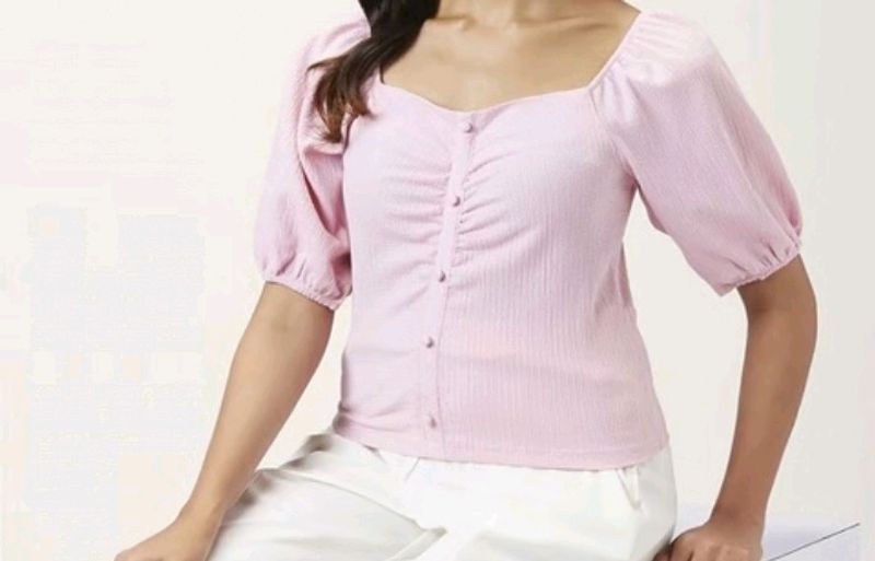 Short Sleeved Slim Fit Top (Lilac)