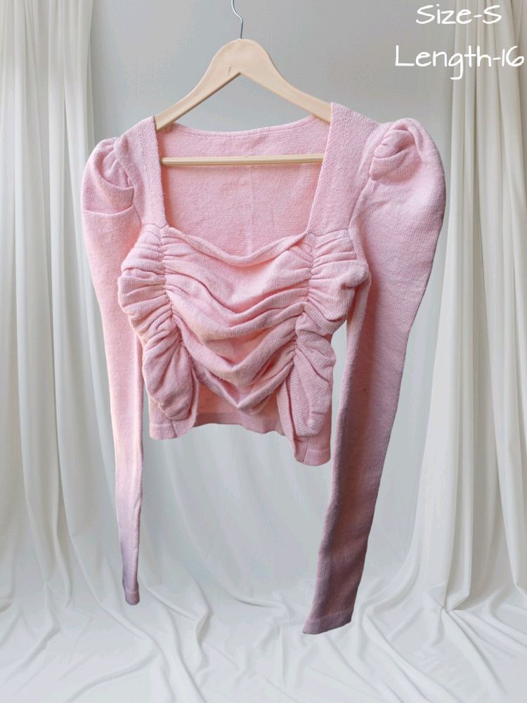 Self Design Women Pink Top