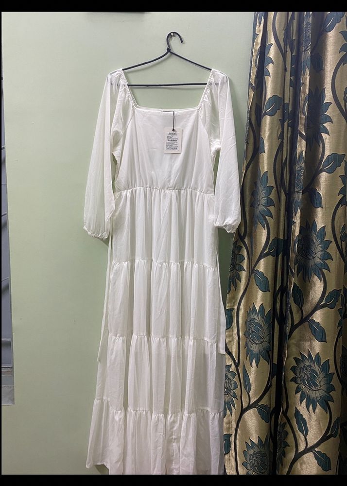 Women White Bow Dress