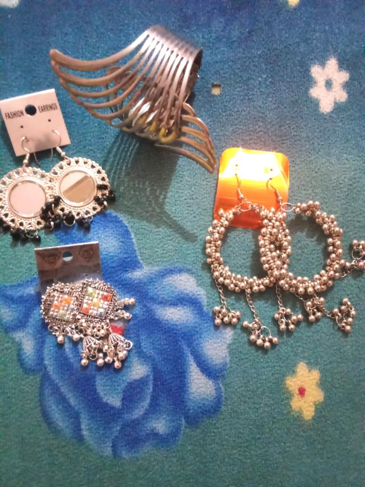 Combo Of Earrings And Bracelet