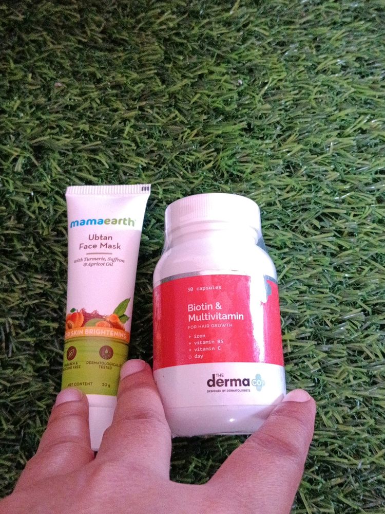 Face Mask And Dermaco Biotin Capsules