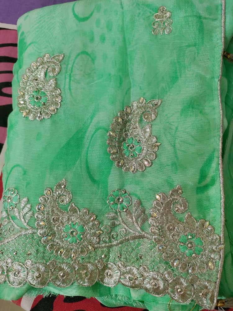 Cut work Festive Saree