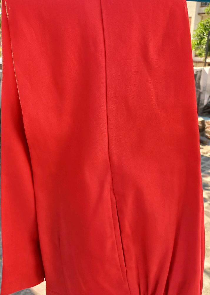 Women Red Color Pant