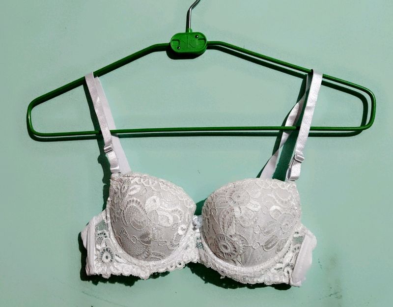 White Underwire Padded Bra