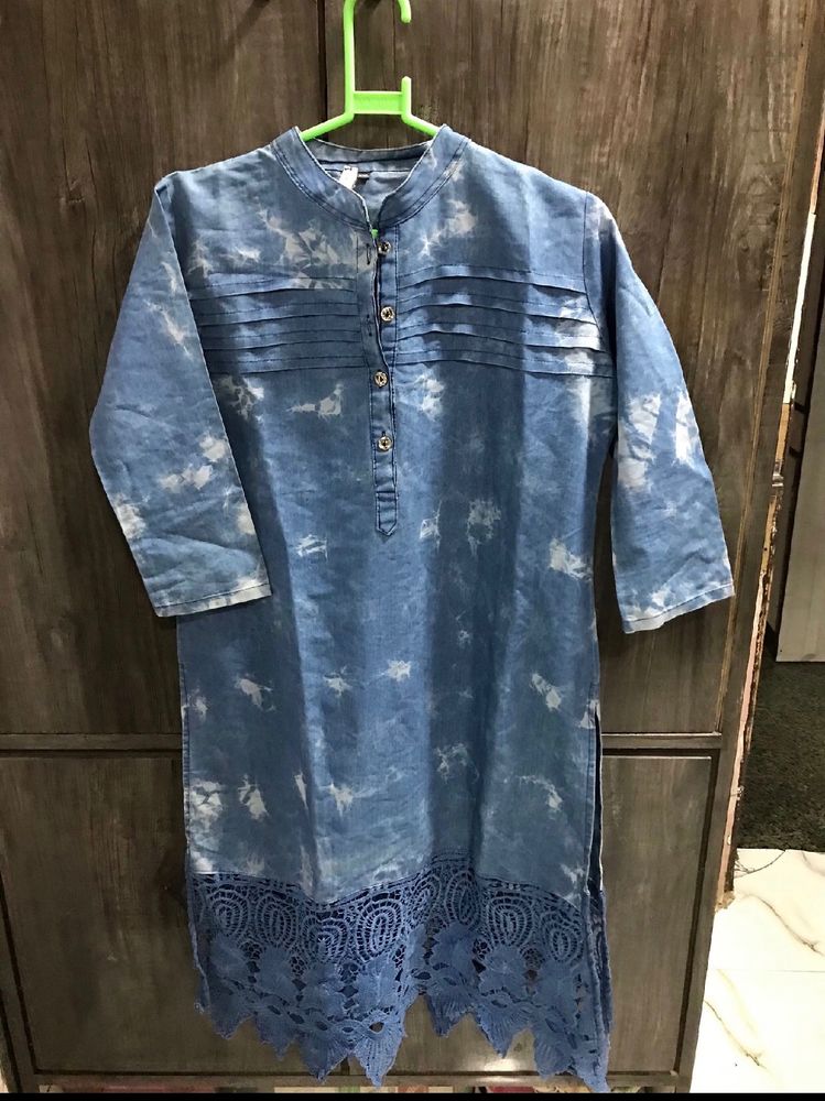 Denim kurta