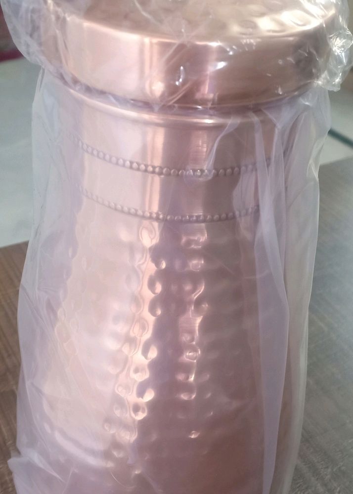 TrendyCopper Water Bottle With Glass As Cap