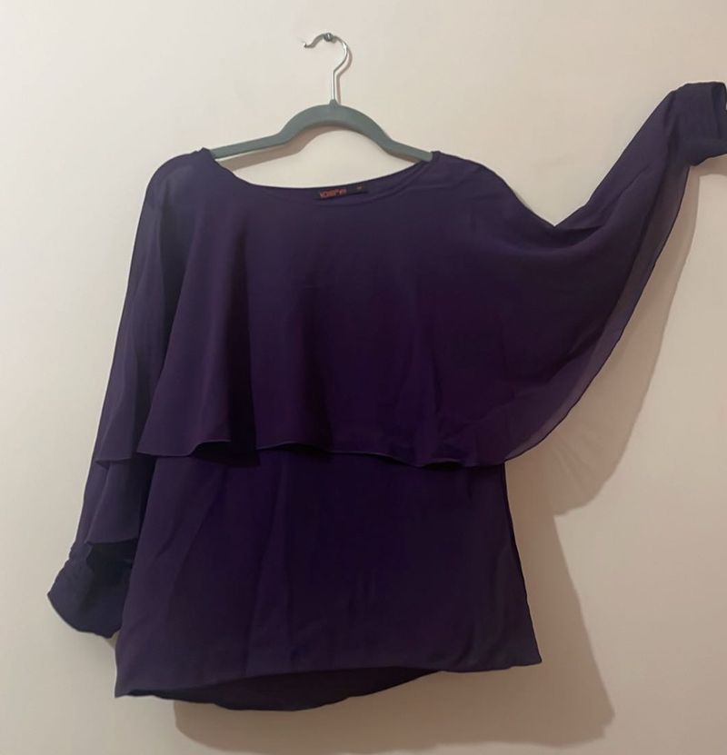 Purple Blouson Top