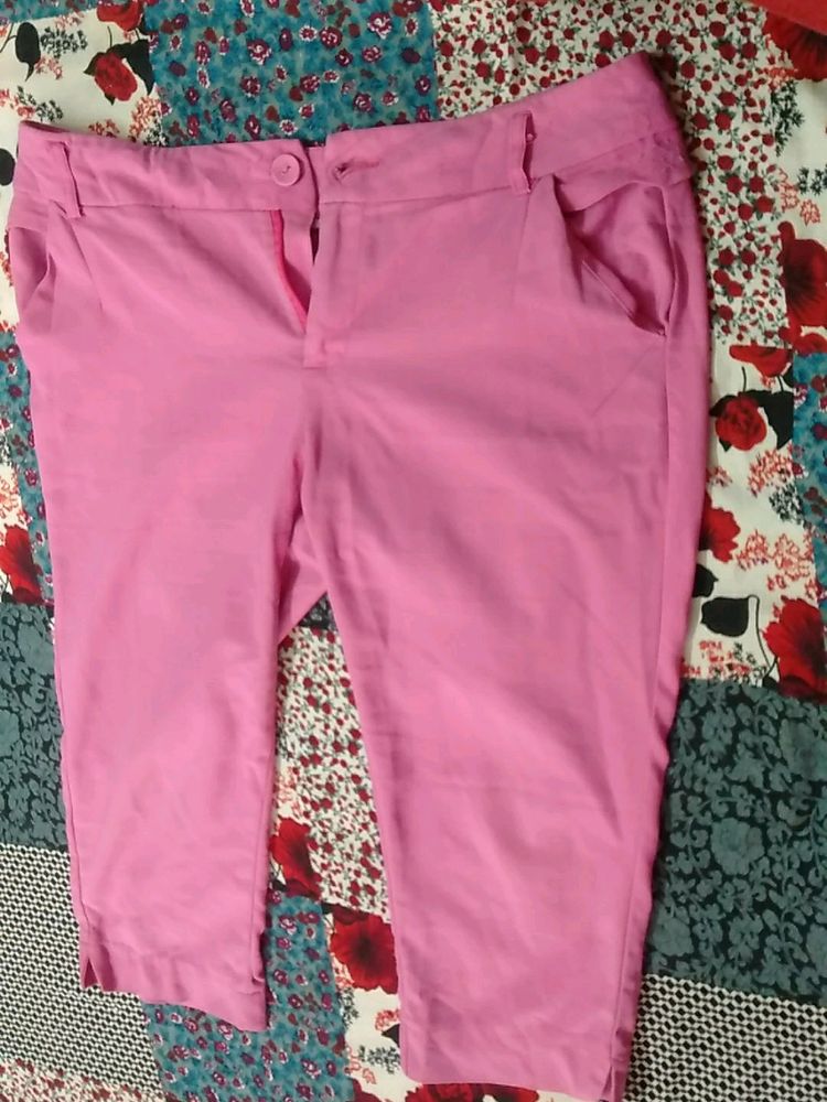 Half Pink Ledies Pant/Trouser