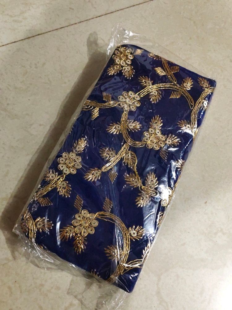 New Blue Embroidery Clutch