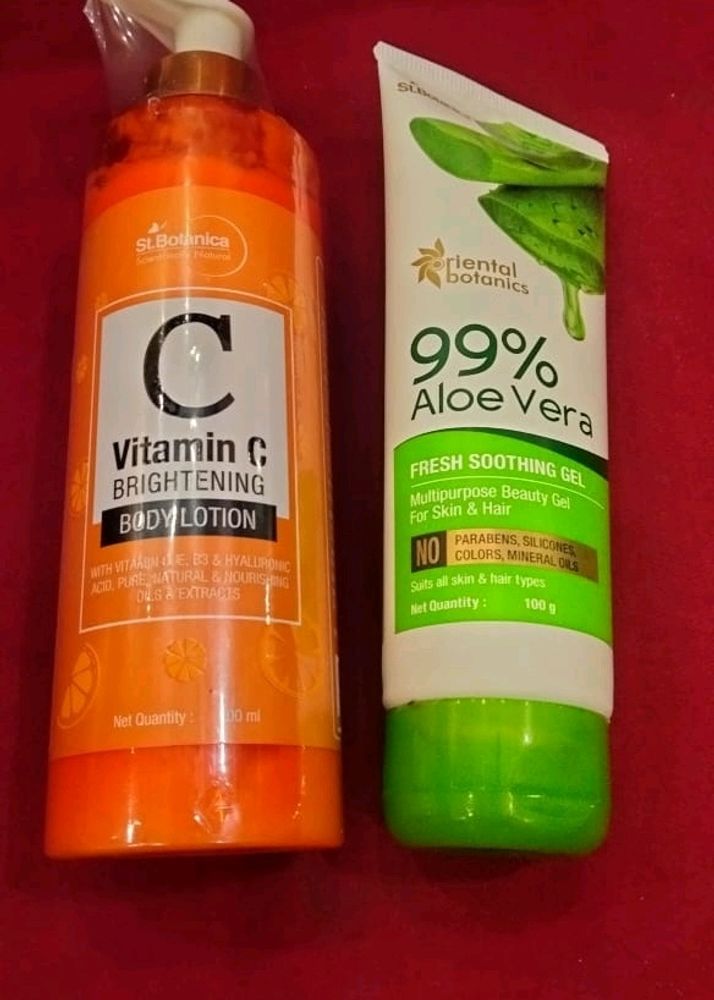 Combo Vitamin C Body Lotion Aloevera Gel