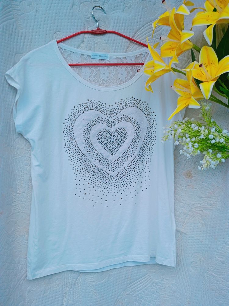 Beutiful Net Top With Ston Work