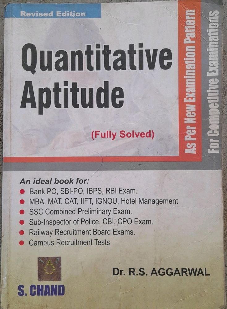 Quantitative Aptitude By Author R.S Aggarwal