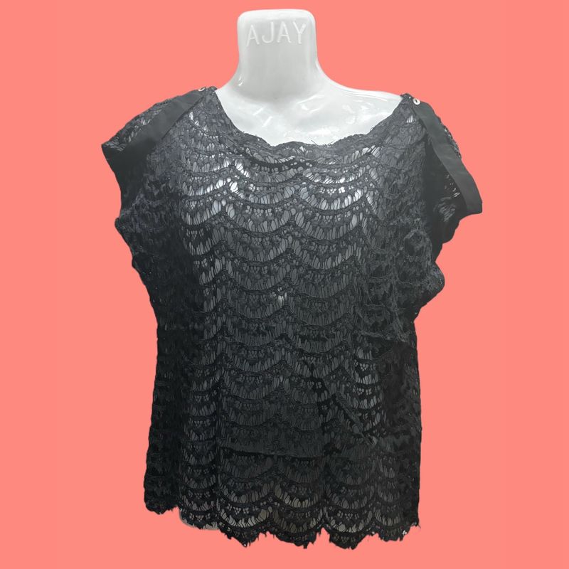 Latin Quaters Women’s Black Lace / Net Top