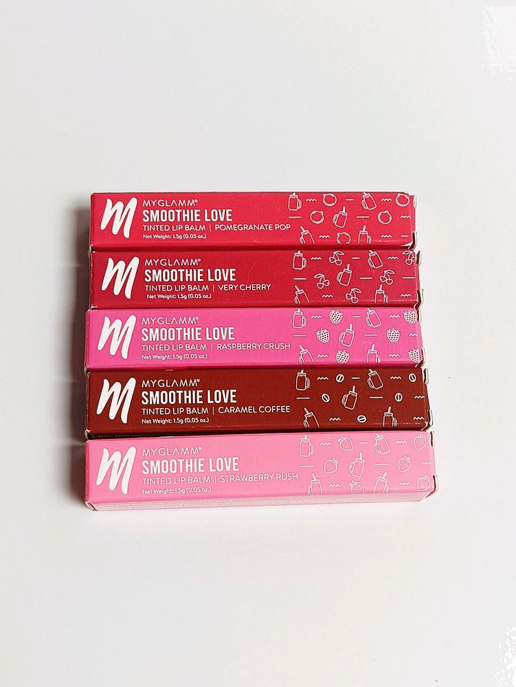 Combo of MYGLAMM SMOOTHIE LOVE TINTED LIP BALM