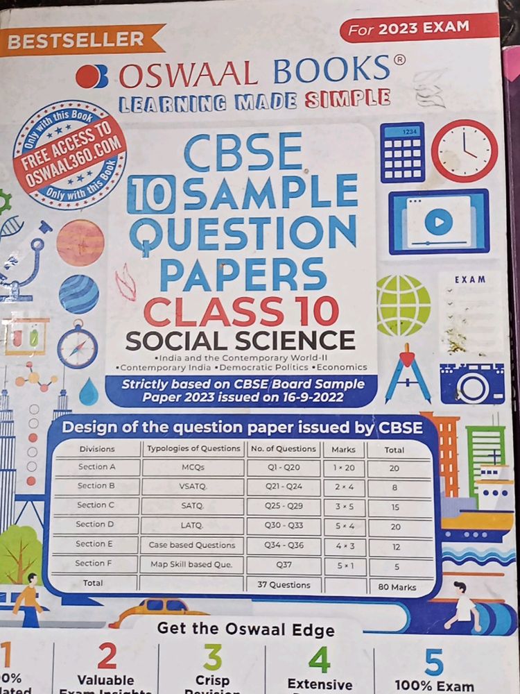 Oswal Sst And Ulike Science For Class 10th