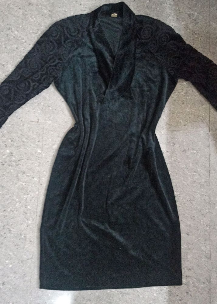 Velvet Bodycon Modest Dress