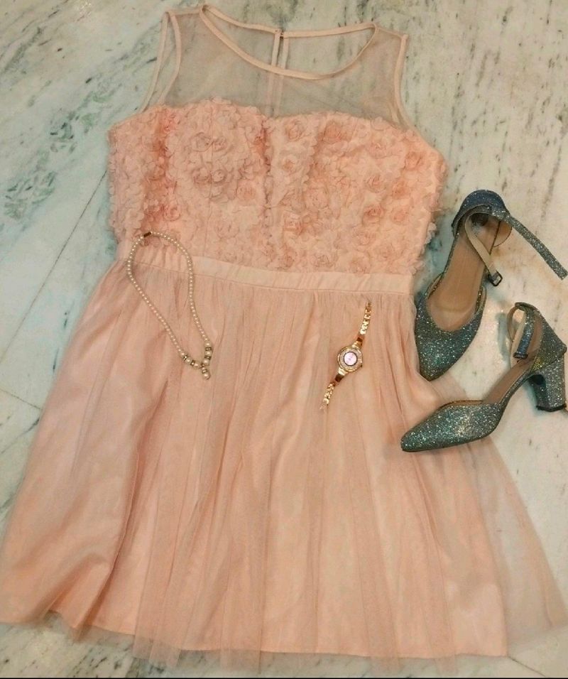 PARTY PEACH MINI DRESS