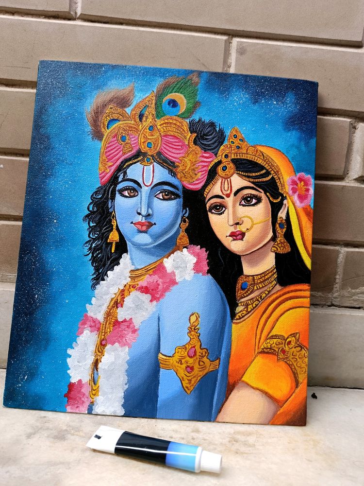 Radha Krishna Canvas Painting/ Artwork