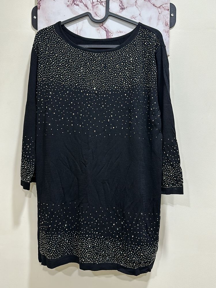 Shimmer Black Party Top