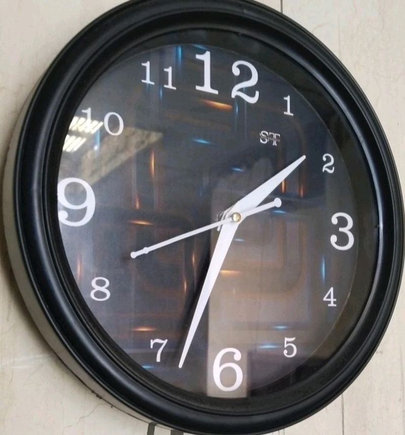 Wall Clock Black Colour Analog Watch