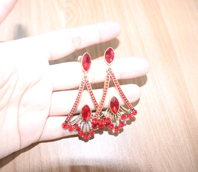 Red Stone Earrings