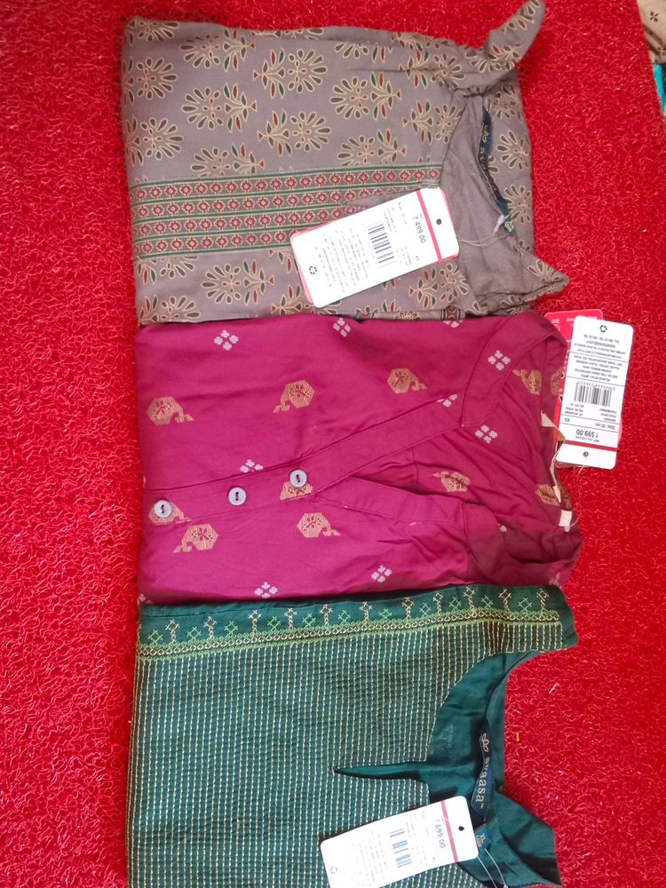 Branded 3 Kurtis For 1000 Rs