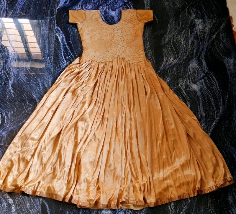 Beautiful Tan Colour Wedding Gown