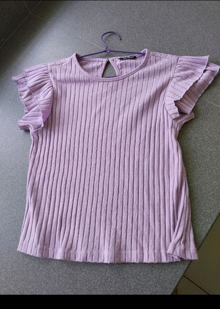 Pinterest RUFFLE TOP/ Lavender