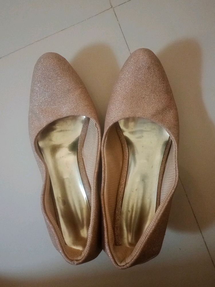 Nude Colour Glitter Heels