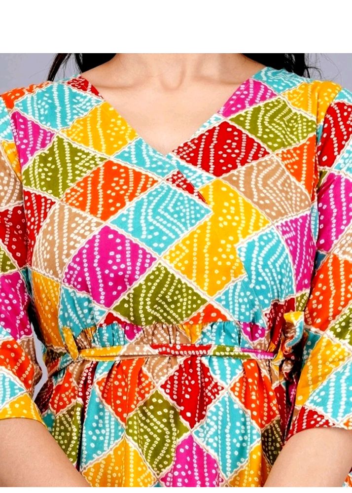 Top And Palazzo Set Bandhani Look