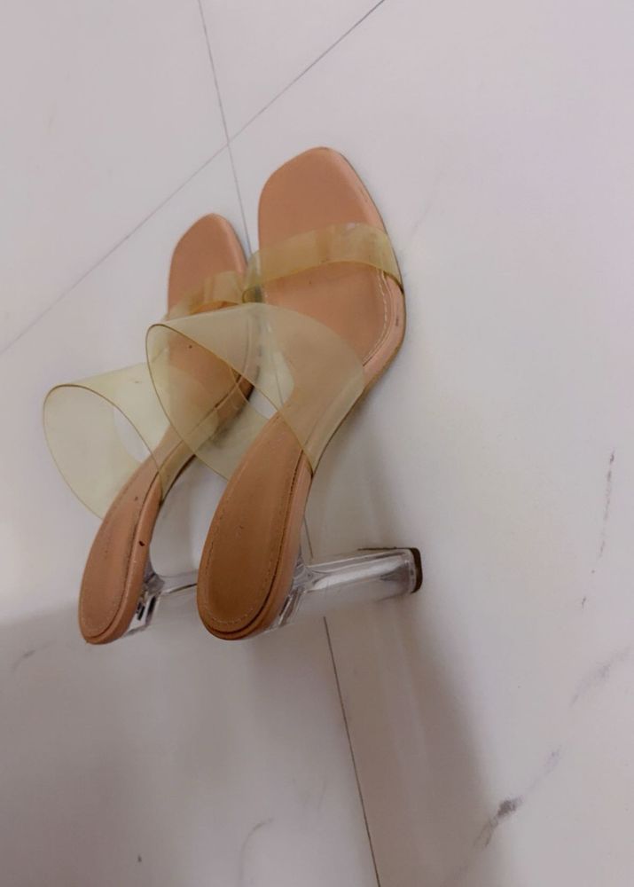 Zara High Heeled Transparent Heels