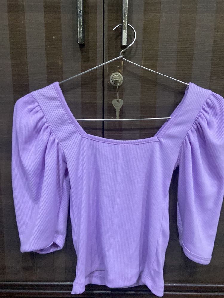 Lavender Color Cute Top